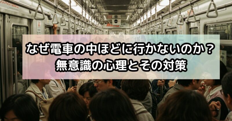 なぜ電車の中ほどに行かないのか？無意識の心理とその対策